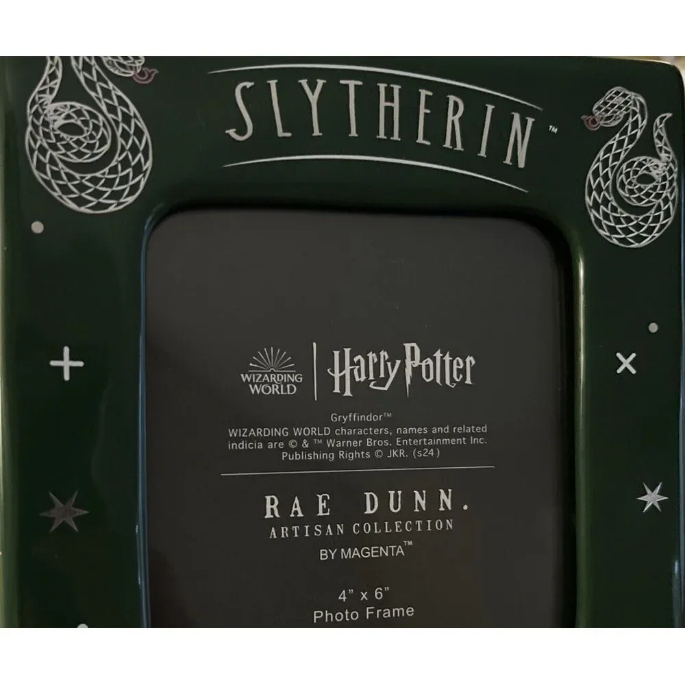 New Rae Dunn Harry Potter Picture Frame Slytherin Green 4x6 Photo Size 6x8 Frame